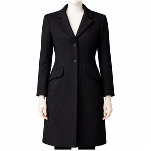Vintage Black Wool Jacket / Coat from Ports International